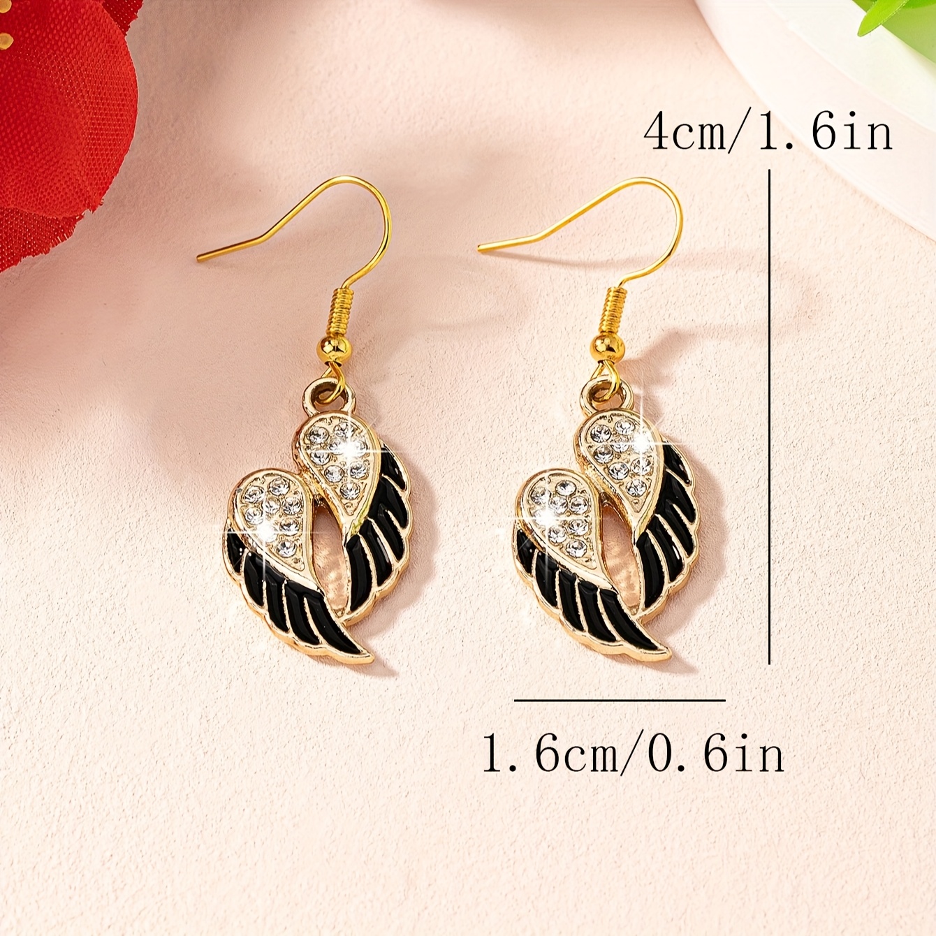 Golden Wing Earrings with Feather Charms for Festivals